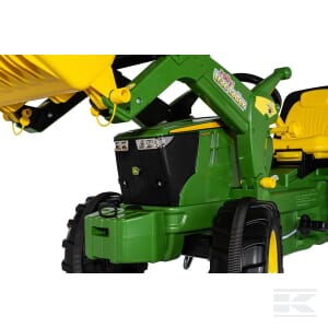 Pedal tractor, John Deere 7310R with front loader - R730034