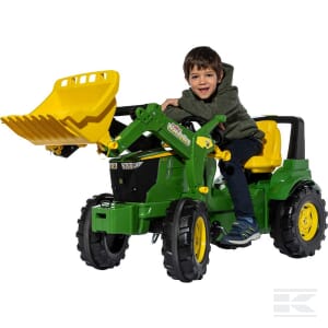 Pedal tractor, John Deere 7310R with front loader - R730034