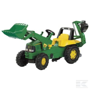Pedal tractor with front-loader and backhoe - R81107