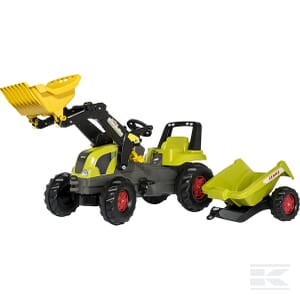 Pedal tractor with trailer, Claas, from age 2.5, rollyJunior by Rolly Toys - R81316