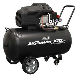 Sealey | Air Compressor 100L V-Twin Oil Free Direct Drive 3hp - SAC10002