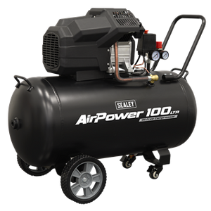 Sealey | Air Compressor 100L V-Twin Oil Free Direct Drive 3hp - SAC10002