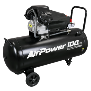 Sealey | 100L V-Twin Direct Drive Air Compressor 3hp - SAC10030VA