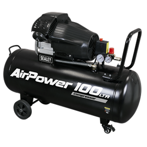 Sealey | 100L V-Twin Direct Drive Air Compressor 3hp - SAC10030VA