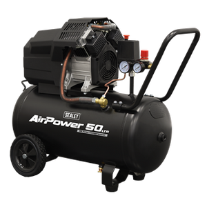 Sealey | Air Compressor 50L V-Twin Oil Free Direct Drive 3hp - SAC5002