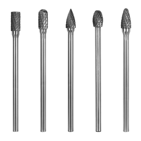 Sealey Tungsten Carbide Rotary Burr Set Extra Long 5pc SDBK5XL