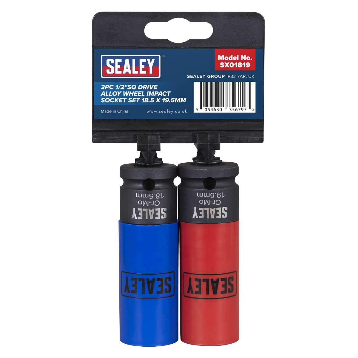 Sealey | Alloy Wheel Impact Socket Set 1/2"Sq Drive 2pc - SX01819