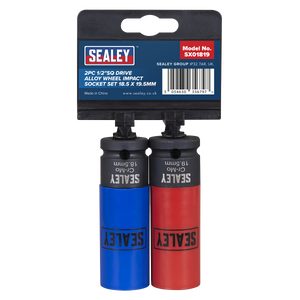Sealey | Alloy Wheel Impact Socket Set 1/2"Sq Drive 2pc - SX01819