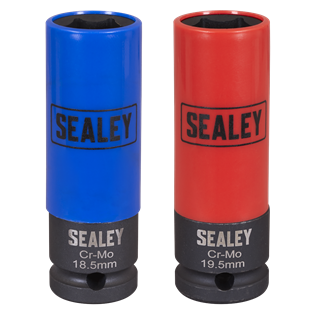 Sealey | Alloy Wheel Impact Socket Set 1/2"Sq Drive 2pc - SX01819