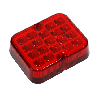 The Sealey Rear Fog Lamp 12-24V SMD LED - TB14LED is a waterproof, red rectangular LED rear fog lamp. It features multiple individual light units and is designed for use as a warning or signal light with dual voltage capability.