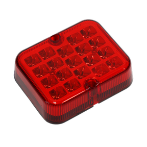 The Sealey Rear Fog Lamp 12-24V SMD LED - TB14LED is a waterproof, red rectangular LED rear fog lamp. It features multiple individual light units and is designed for use as a warning or signal light with dual voltage capability.