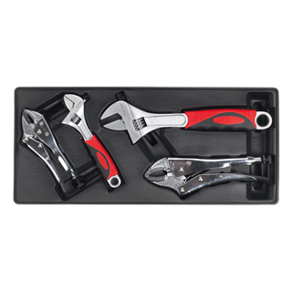 Tool Tray with Locking Pliers & Adjustable Wrench Set 4pc - TBT04 - Farming Parts