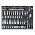 Tool Tray with Socket Set 55pc 3/8" & 1/2"Sq Drive - TBT31 - Farming Parts