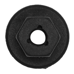 Sealey Locking Nut, Ø16mm x 10mm, Ford, GM - Pack of 20 (TCLN0508), with a black hexagonal screw head featuring a central hole on a circular base, against a white background.