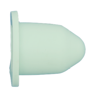 A white, cylindrical, dome-shaped object with a flat base, viewed from the side, reminiscent of a Sealey Moulding Clip, Ø13mm x 12mm for Peugeot - Pack of 20 (TCMC2018G).