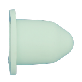A white, cylindrical, dome-shaped object with a flat base, viewed from the side, reminiscent of a Sealey Moulding Clip, Ø13mm x 12mm for Peugeot - Pack of 20 (TCMC2018G).