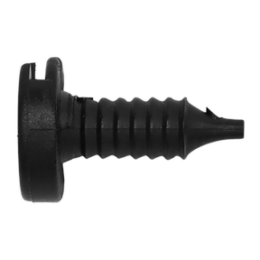 Close-up image of the Sealey Panel Clip (Product Code: TCPC1320), commonly used as a door panel clip in Land Rover vehicles, featuring a black plastic push-type rivet fastener with a ribbed shank and round head. This specific clip measures Ø13mm x 21mm and comes in a pack of 20.