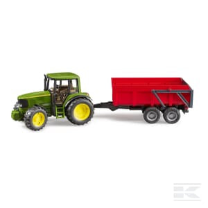 John Deere 6920 with Tipping Trailer – 1:16 Scale, Durable & Playable Farm Model | U02057