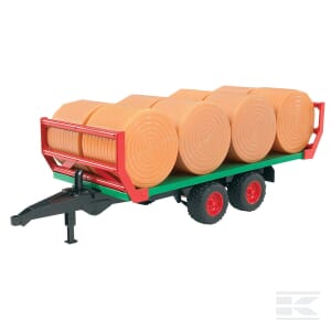 Roundbale Trailer with 8 Bales – 1:16 Scale, Durable & Playable | U02220