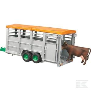 Cattle Trailer with 1 Cow – 1:16 Scale, Durable & Playable Farm Model | U02227