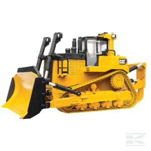 A bright yellow Caterpillar compact excavator - U02452 by Bruder, with black accents, resembling a 1:16 scale model, is shown in a three-quarter view facing left. Designed for heavy-duty construction work, this detailed construction vehicle captures the rugged essence of its full-sized counterpart.