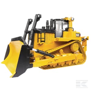 This 1:16 scale model of a yellow and black construction vehicle, the Bruder Caterpillar Compact Excavator (U02452), features realistic crawler tracks and is designed for handling large quantities of soil, sand, or debris.