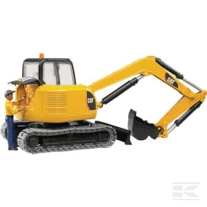 CAT mini excavator + worker - U02466