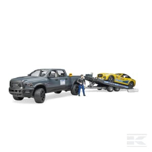 RAM 2500 Power Wagon & Bruder Roadster Racing Team – 1:16 Scale Transporter Set | U02504