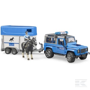 Police Land Rover with horsetrailer - U02588