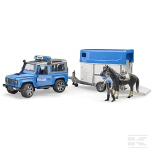 Police Land Rover with Horse Trailer – 1:16 Scale Emergency Transport Set | U02588