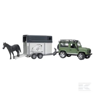 Land Rover Defor with horse box - U02592