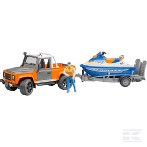 Land Rover with Trailer & Waterscooter – 1:16 Scale Adventure Playset | U02599