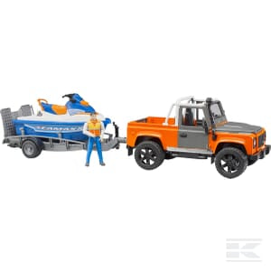 Land Rover with Trailer & Waterscooter – 1:16 Scale Adventure Playset | U02599