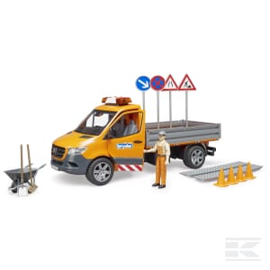 MB Sprinter Municipal with Driver, Light & Sound Module & Accessories – 1:16 Scale | U02677