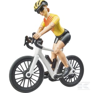 Roadster with Road Bike & Cyclist – 1:16 Scale Playset | U03485