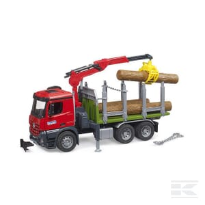 MB Arocs Timber truck with loading crane, grab, 3 logs - U03669