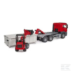 MAN TGS Truck with Roll-Off-Container and SchäfferCompact loader 2630 - U03767