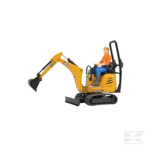 JCB micro digger with worker - U62002