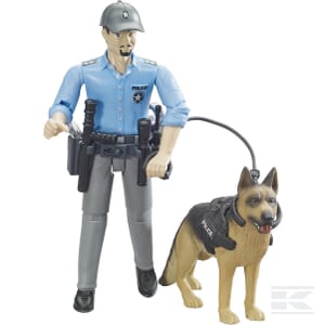 Policeman with dog - U62150