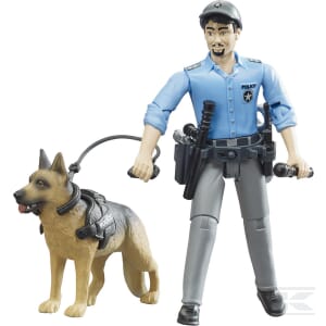 Policeman with dog - U62150