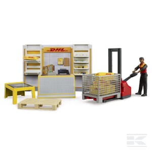 DHL Shop with hand pallet truck, bworld - U62251