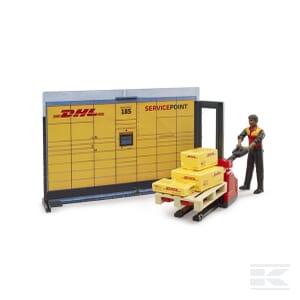 DHL Shop with hand pallet truck, bworld - U62251