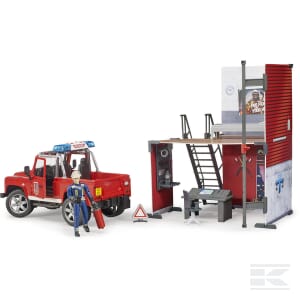 Bworld Fire Department with Land Rover – 1:16 Scale Emergency Playset | U62701