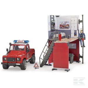 Bworld Fire Department with Land Rover – 1:16 Scale Emergency Playset | U62701