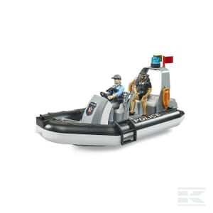 Police Inflatable Boat – 1:16 Scale Bworld Rescue Playset | U62733 ...