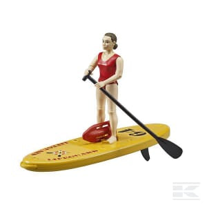 Bworld Lifeguard with Stand-Up Paddle Board – Realistic Water Rescue Toy | U62785