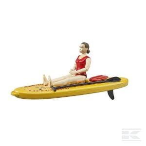 Bworld Lifeguard with Stand-Up Paddle Board – Realistic Water Rescue Toy | U62785