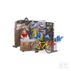 Bikeshop and Service Playset – 1:16 Scale Cycling Adventure | U63120