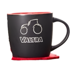 Valtra Matte Black Mug – Engraved Logo & Tractor Silhouette | V42701403