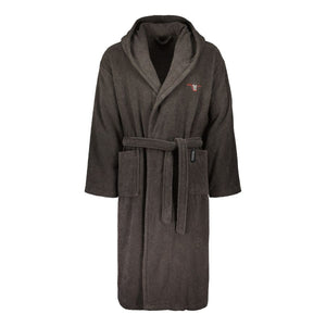 Valtra Hooded Cotton Bathrobe – Dark Grey, 400gsm – V42806533